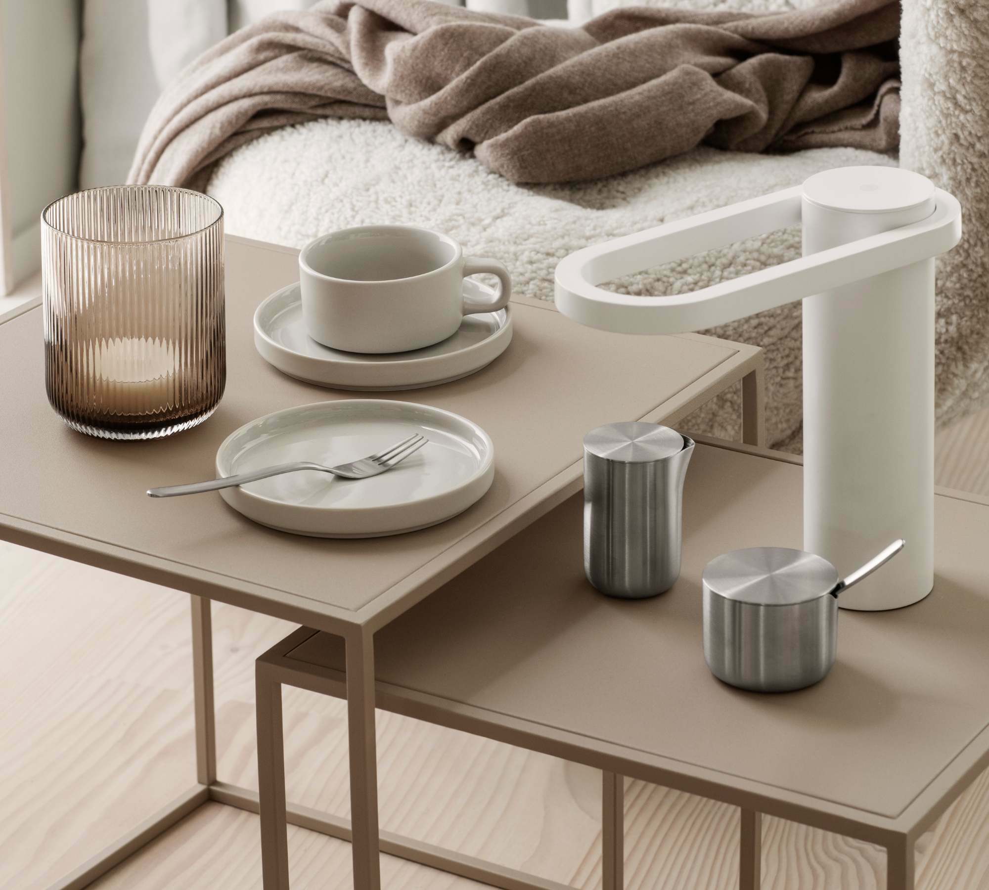 2x Beistelltisch Fera Stahl Pulverbeschichtet Nomad 65987 3