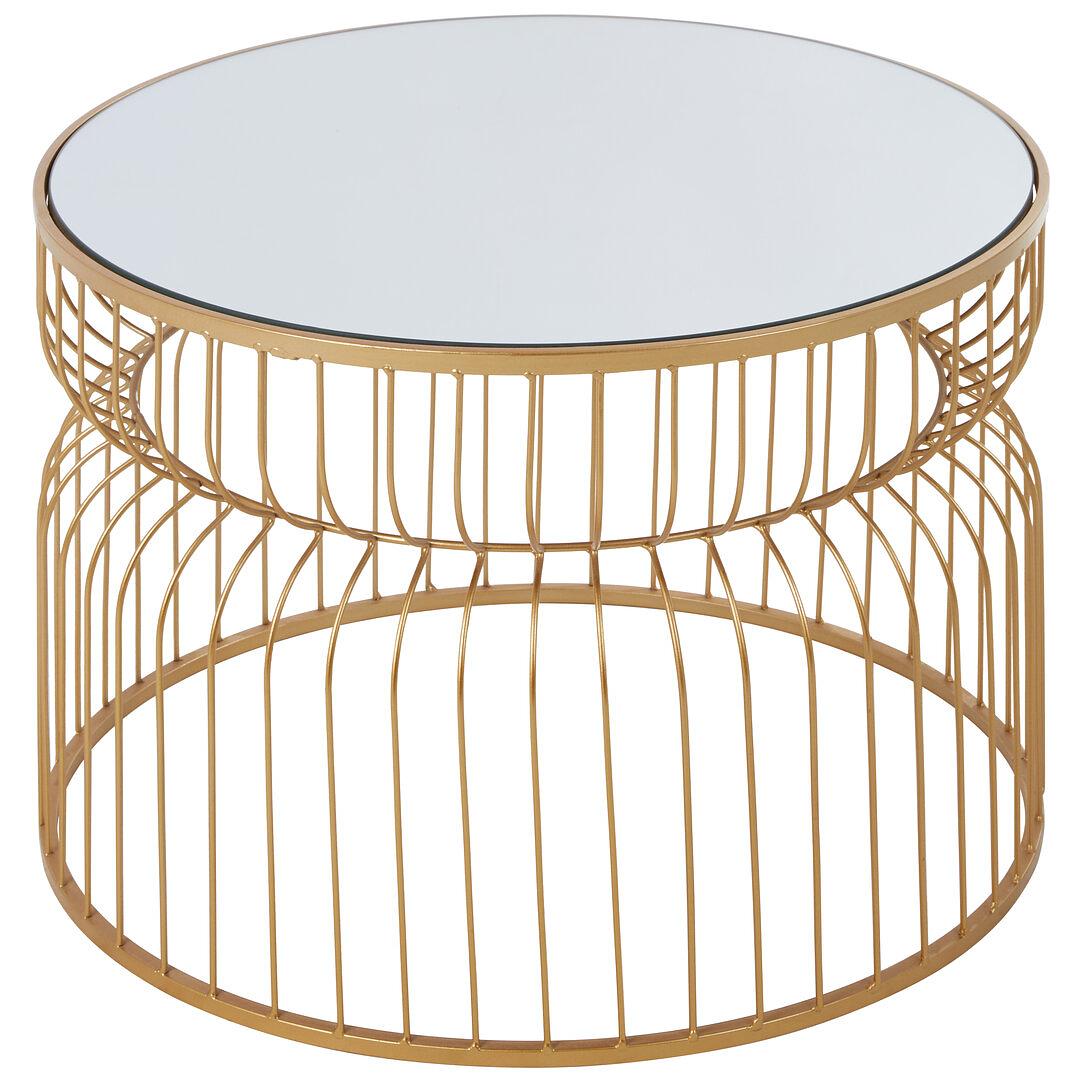 Avantis Gold Metalldrahtgestell Runder Beistelltisch
 6