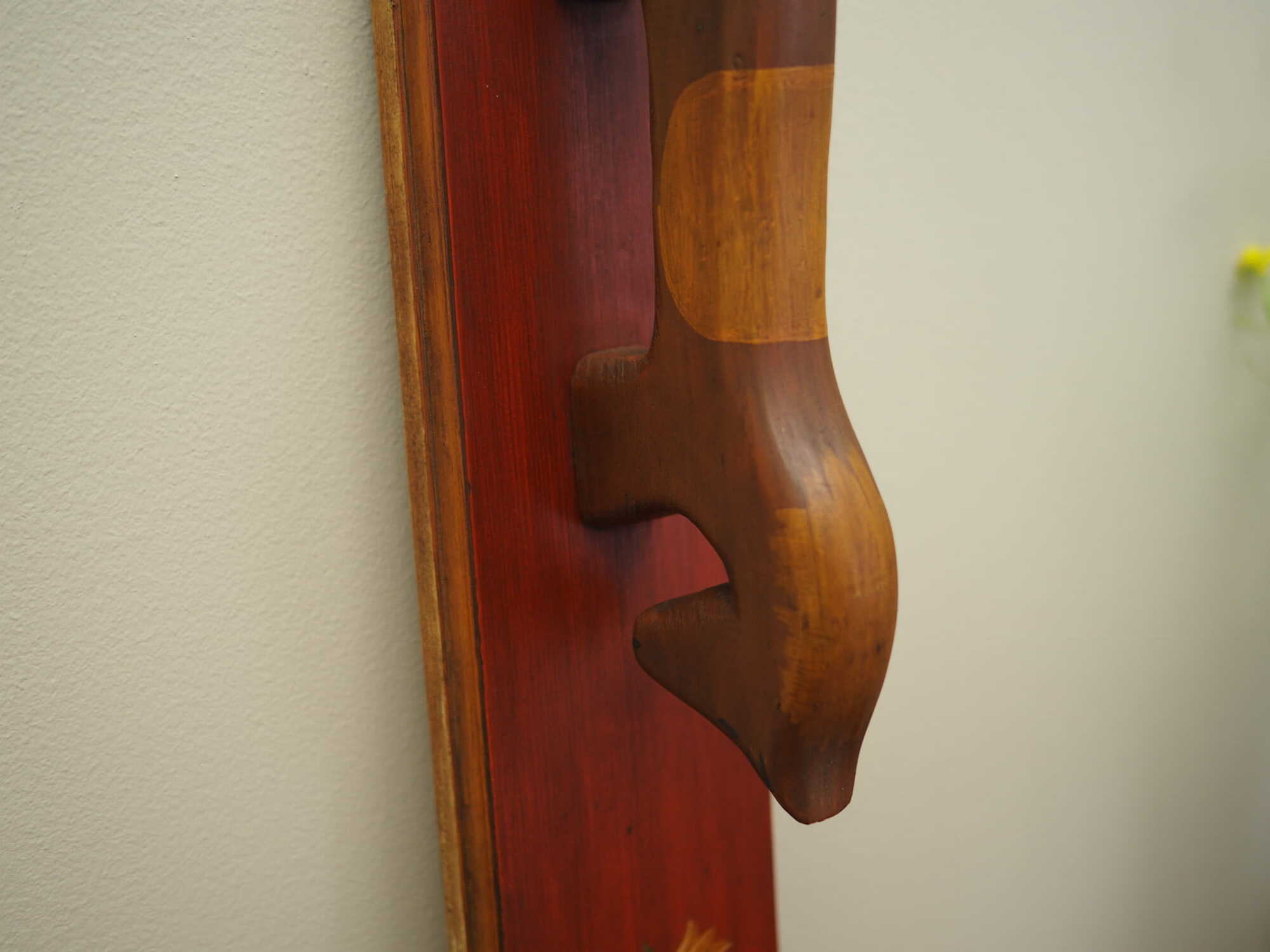 Vintage Wandschmuck Holz Braun 1970er Jahre 7
