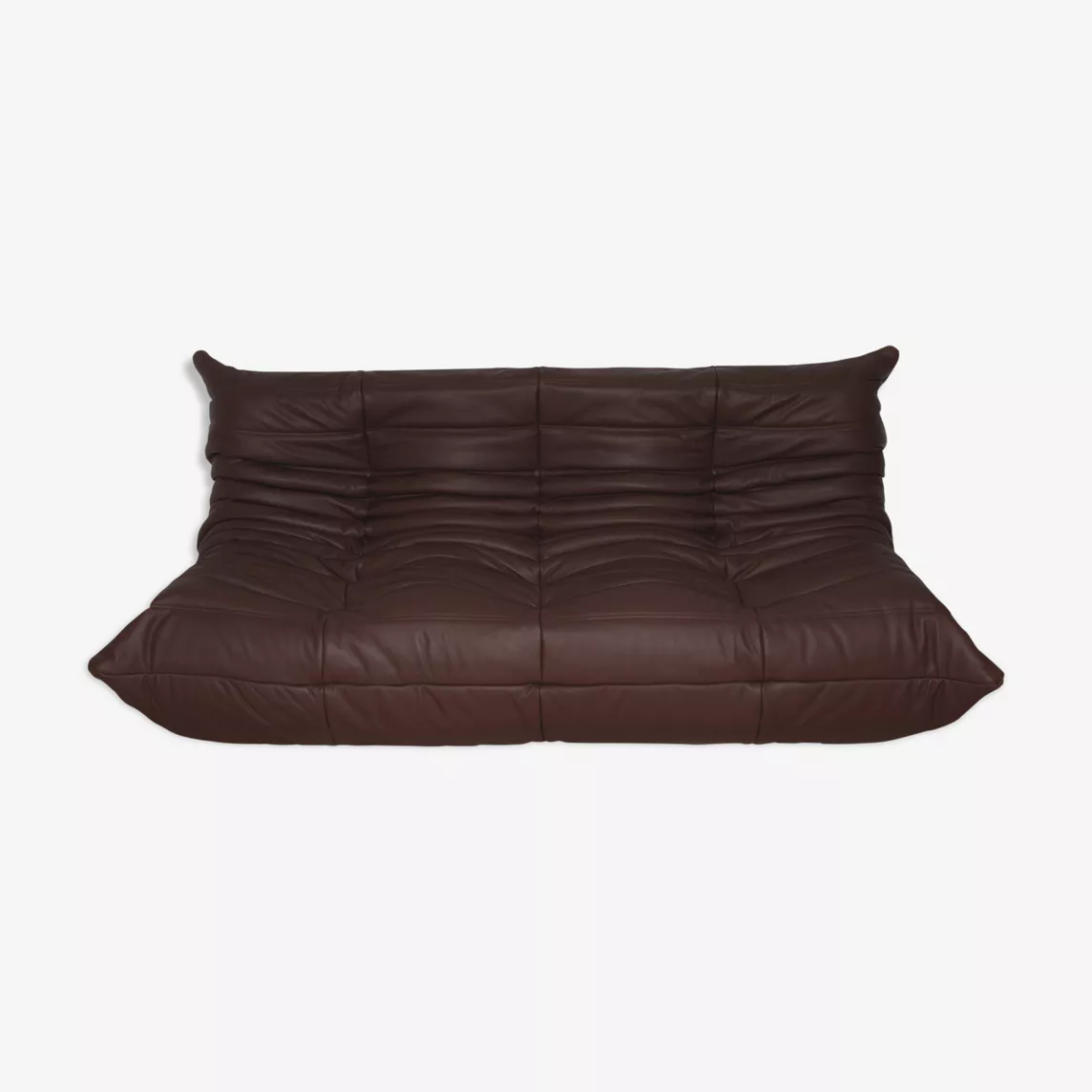 Togo Sofa 3-seater Madras leather Brown 0