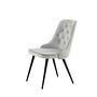2x Esszimmerstuhl-Set Samt Deluxe Hellgraue 3