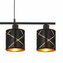 Pendelleuchte 4-flammig Textil Metall 4