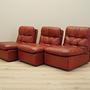 Modulares Sofa Leder Braun 1960er Jahre 1