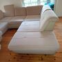 Ecksofa mit Schlaffunktion Textil Beige 3