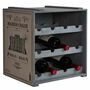 Weinregal für 12 Flaschen Tannenholz Taupe 3