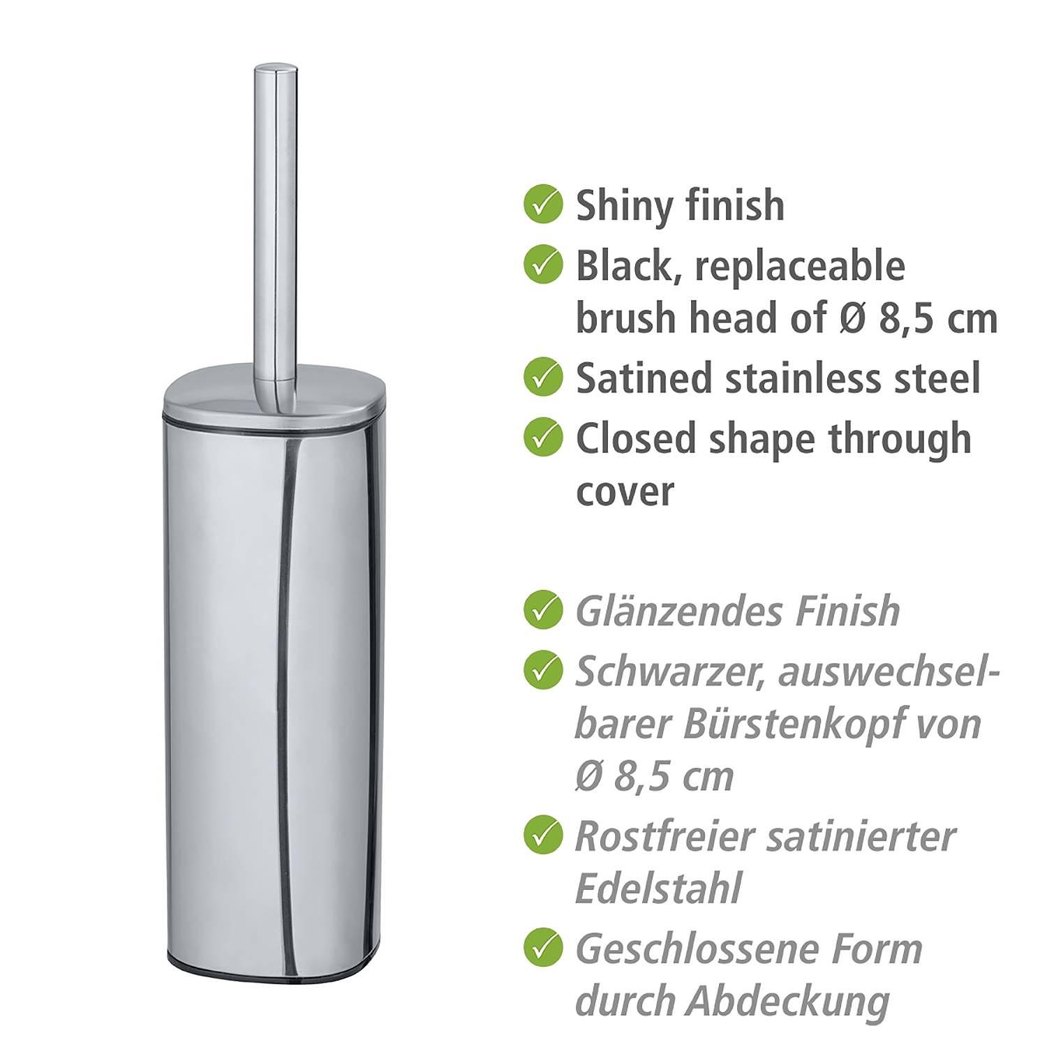 WC-Garnitur Alassio Edelstahl Silber 1