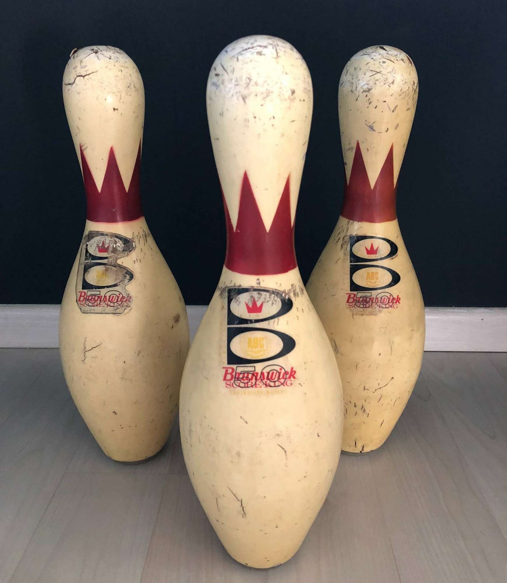 Vintage Bowling Kegel 3-er Set 1