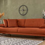 Sofa 3-Sitzer Textil Orange 1