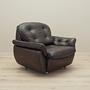 Armchair with casters, leather, brown, 1970s 8