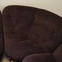 Wohnzimmer-Set Samt Braun 1970er Jahre 9