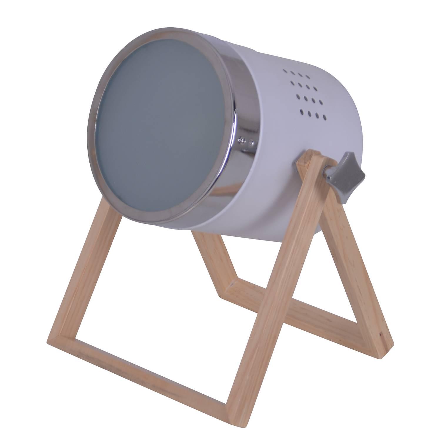 Table lamp oak acrylic glass 0