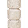 Tibor Large Candlestick Travertine White 1