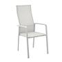 Breeze Stacking chair high backrest Aluminum Softex White 0
