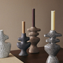 Yara Kerzenhalter Keramik Grau 3
