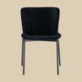 2x Dining chair velvet black 1