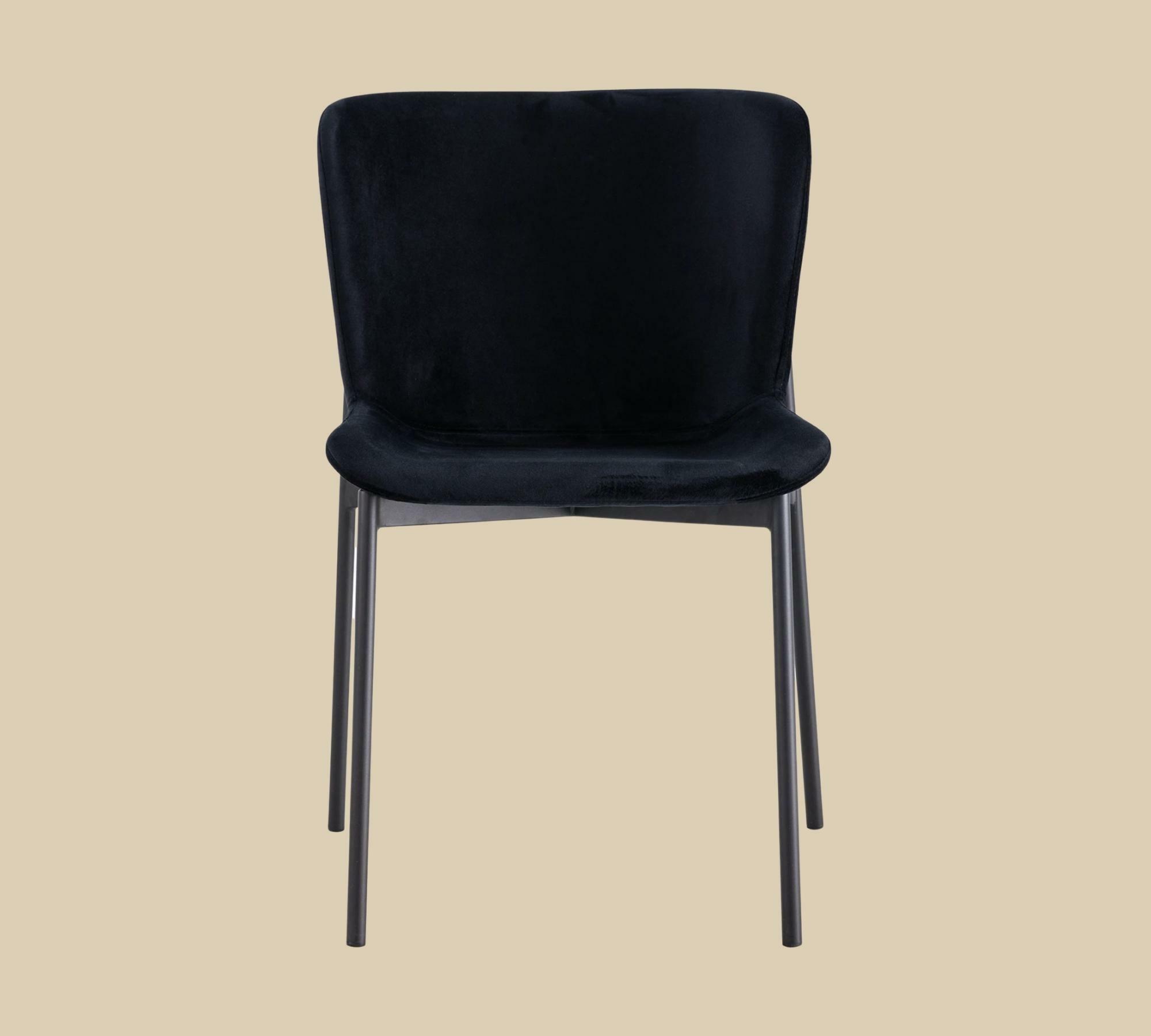 2x Dining chair velvet black 1