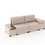 Perenna Sofa 3-Sitzer Leinen Creme 7