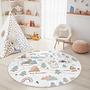Tappeto per bambini Foresta incantata multicolore ⌀120cm 2
