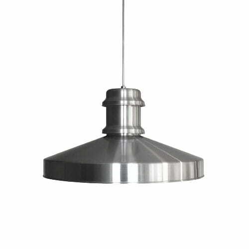 Vintage pendant lamp metal silver 1970s 0