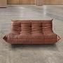 Togo Lounge Set 3-piece. Pull-Up Leather Pine Brown 2