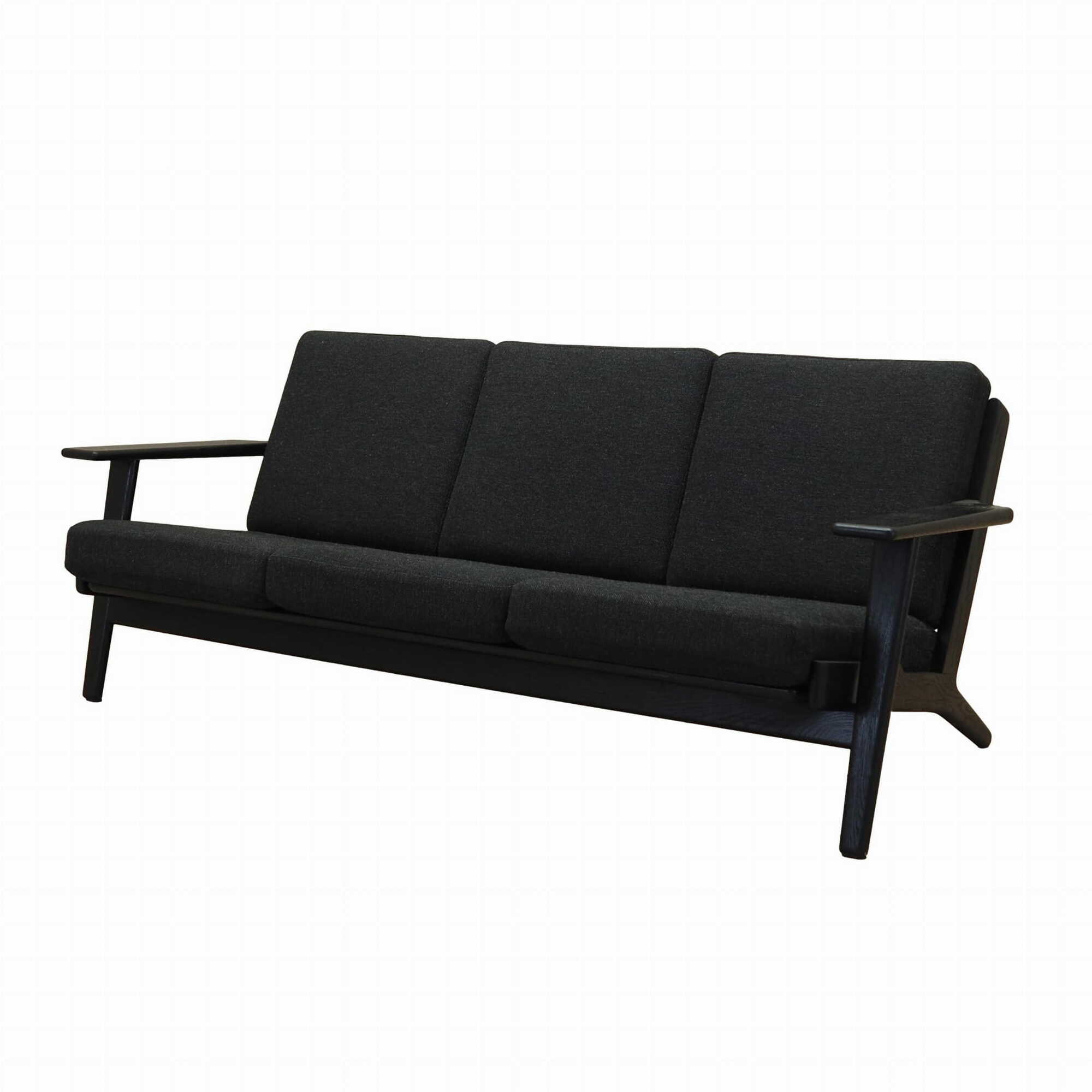 Sofa Textil Holz Schwarz 1960er Jahre 0