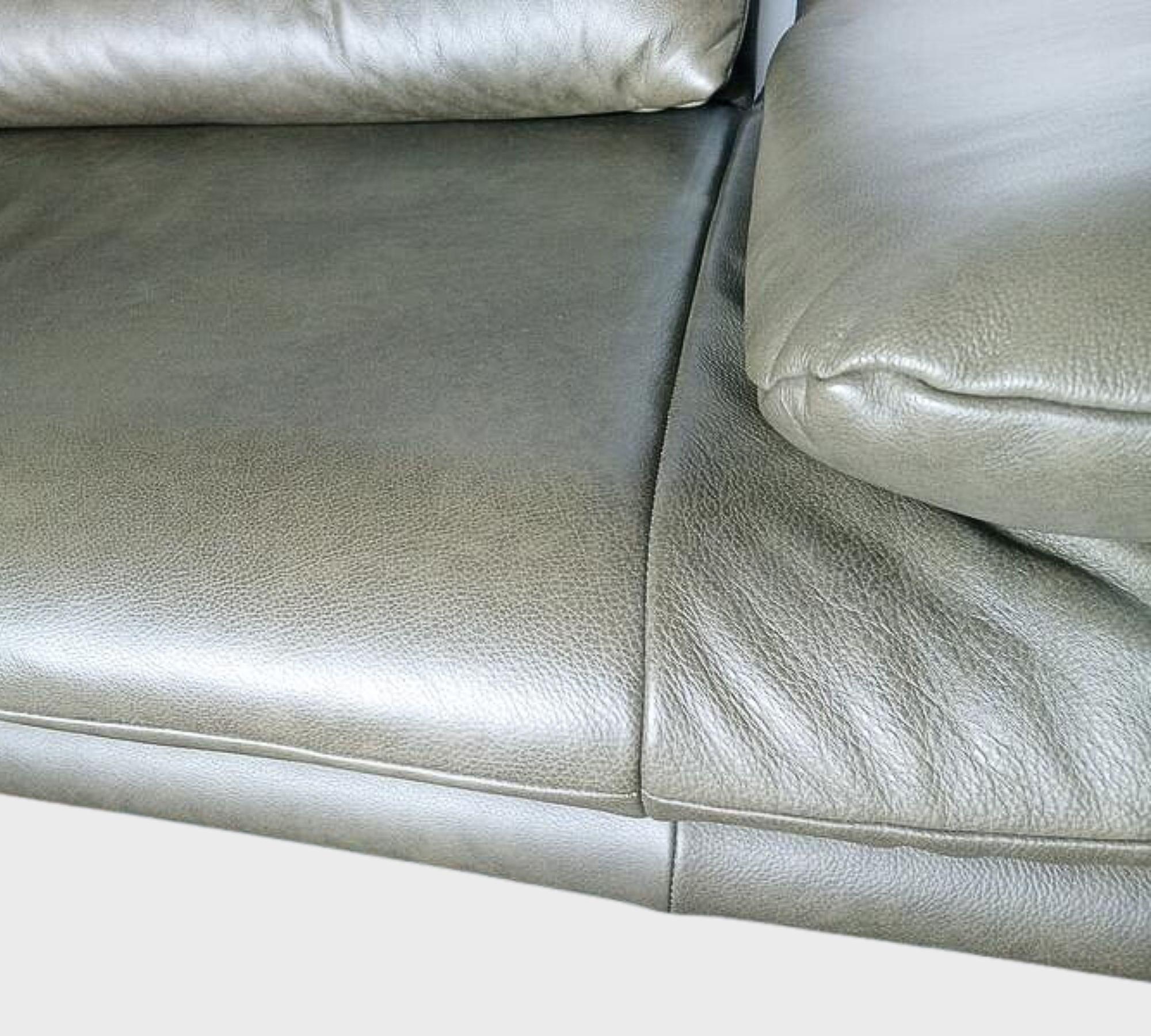 Sofa mit Armlehnen-und Rückenfunktionen Leder Dunkelgrün 7