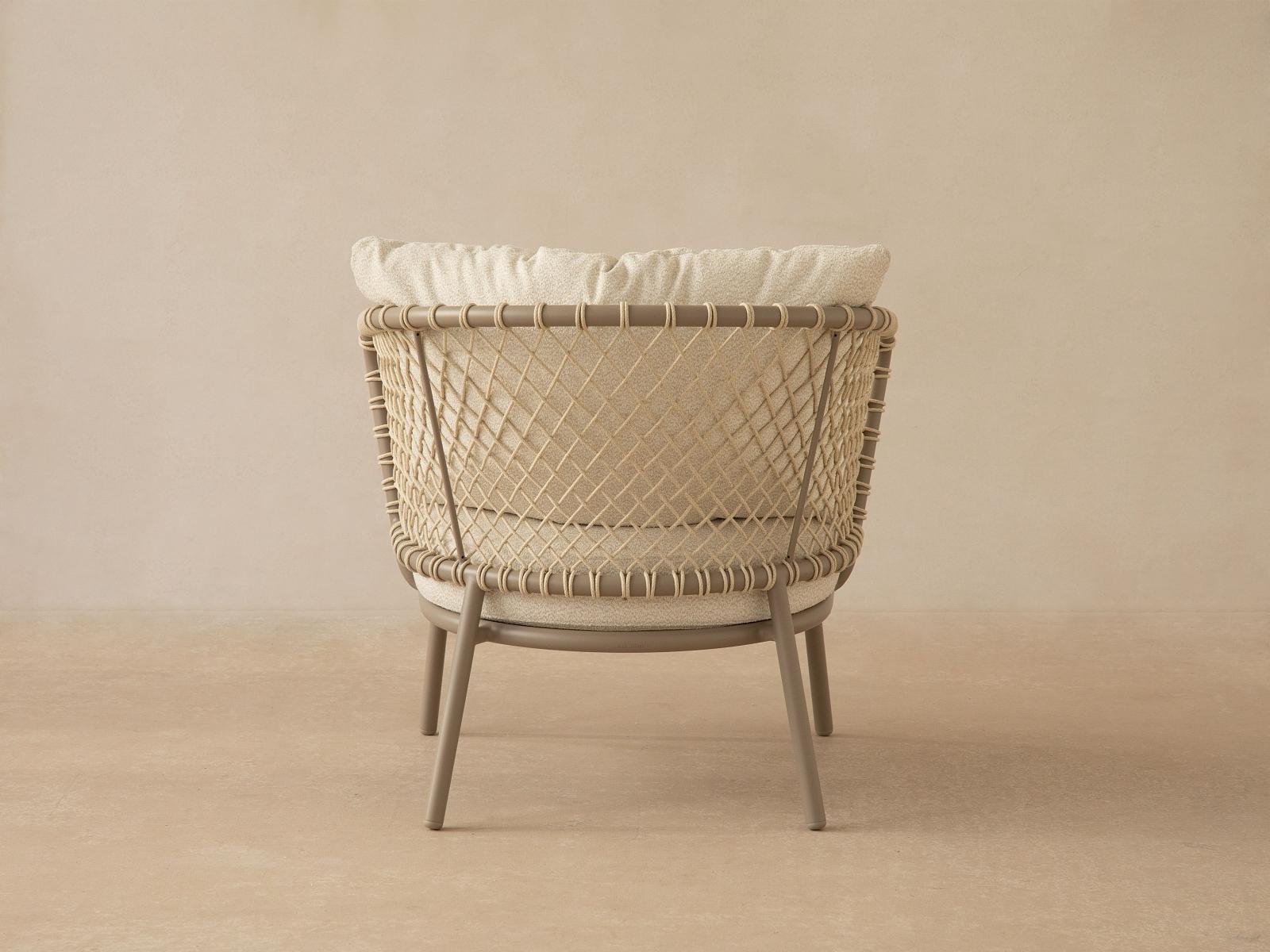 Poltrona da esterno Canar 1 posto poliestere beige 84x82x80 cm 3