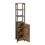 Regal Holz Metall Braun Schwarz 1