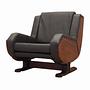 Armchair Leather Dark Brown 1970s 0
