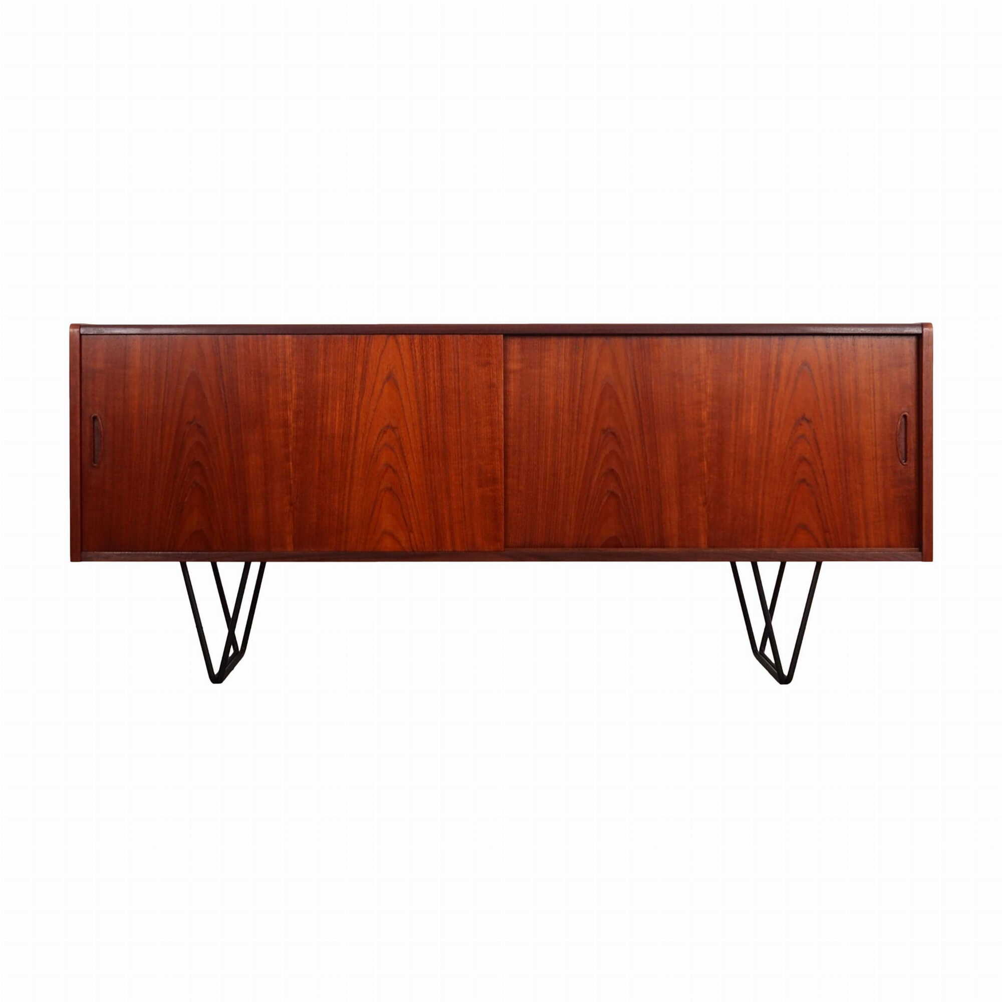 Vintage Sideboard Teakholz Metall Braun 1970er Jahre 0