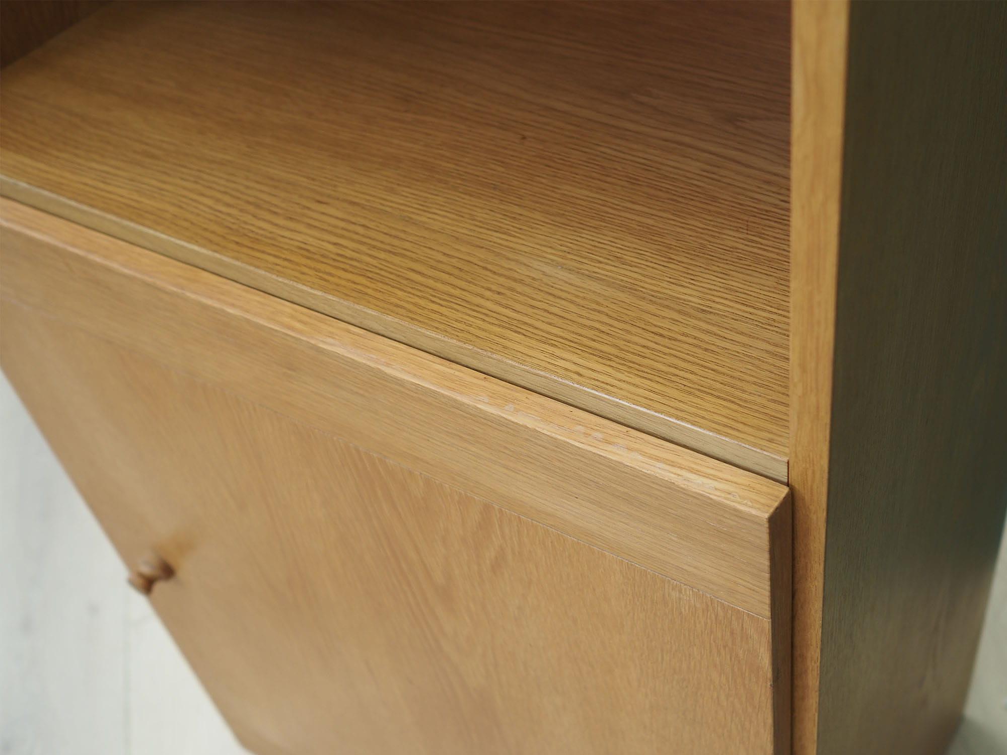 Vintage Bookshelf Wood Beige 1970s 11