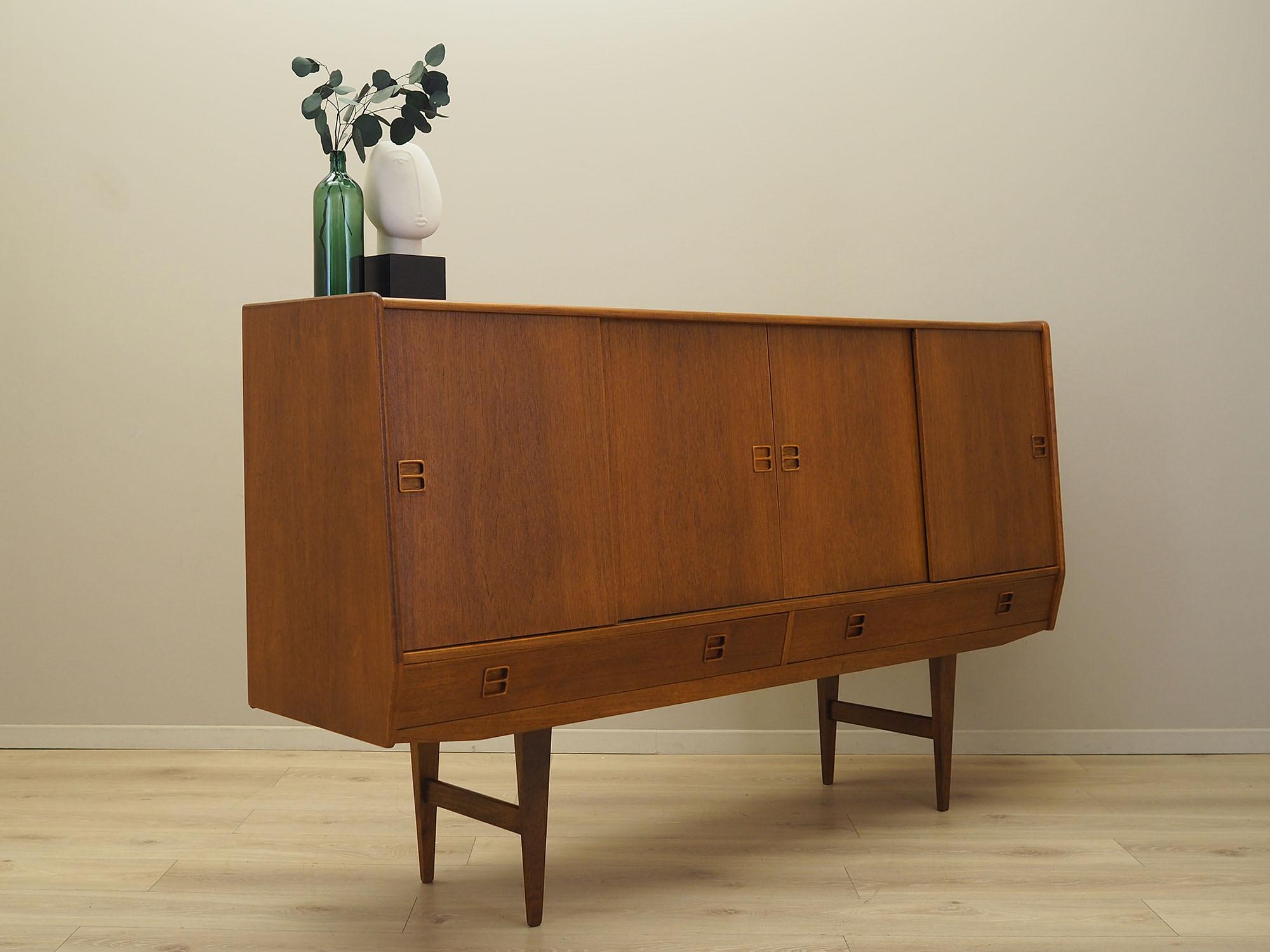 Highboard Teak wood 1960s 6
