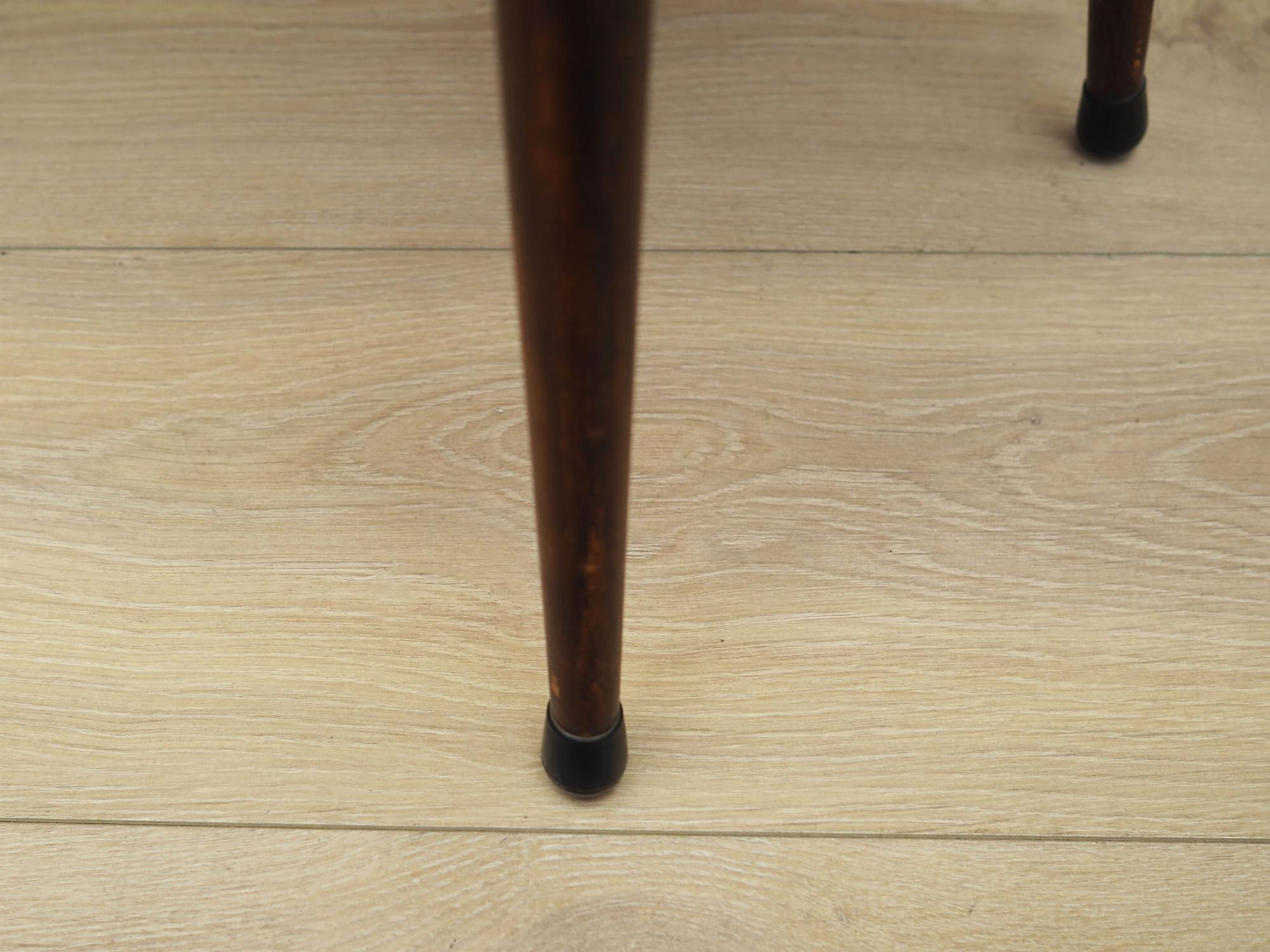 Vintage Stool Teak Brown 1970s 11