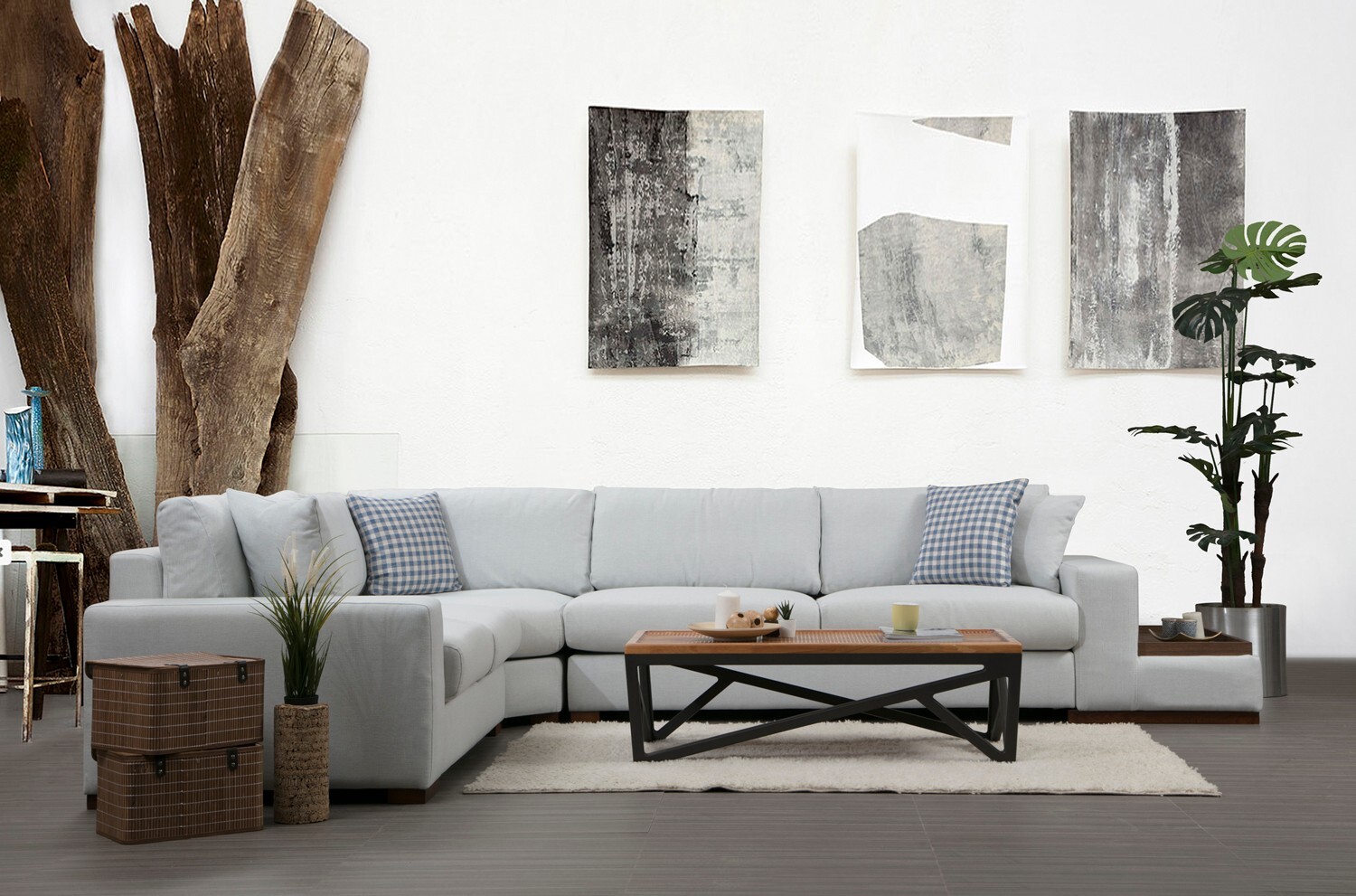 Modern corner sofa White 2