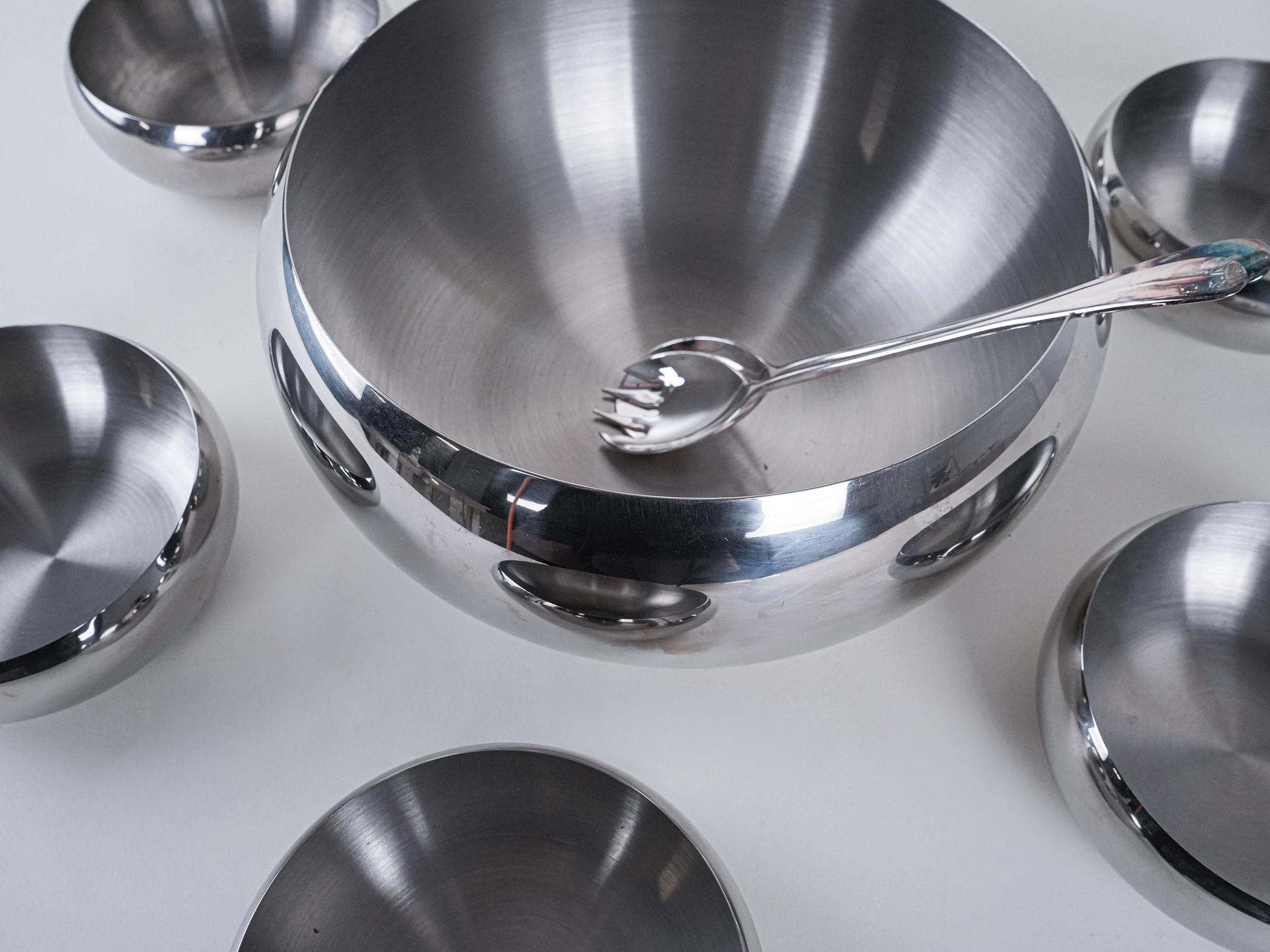 Edelstahlschüssel 7er Set Silber 0