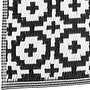 Mosaik I In-/Outdoorteppich Schwarz Weiß 2