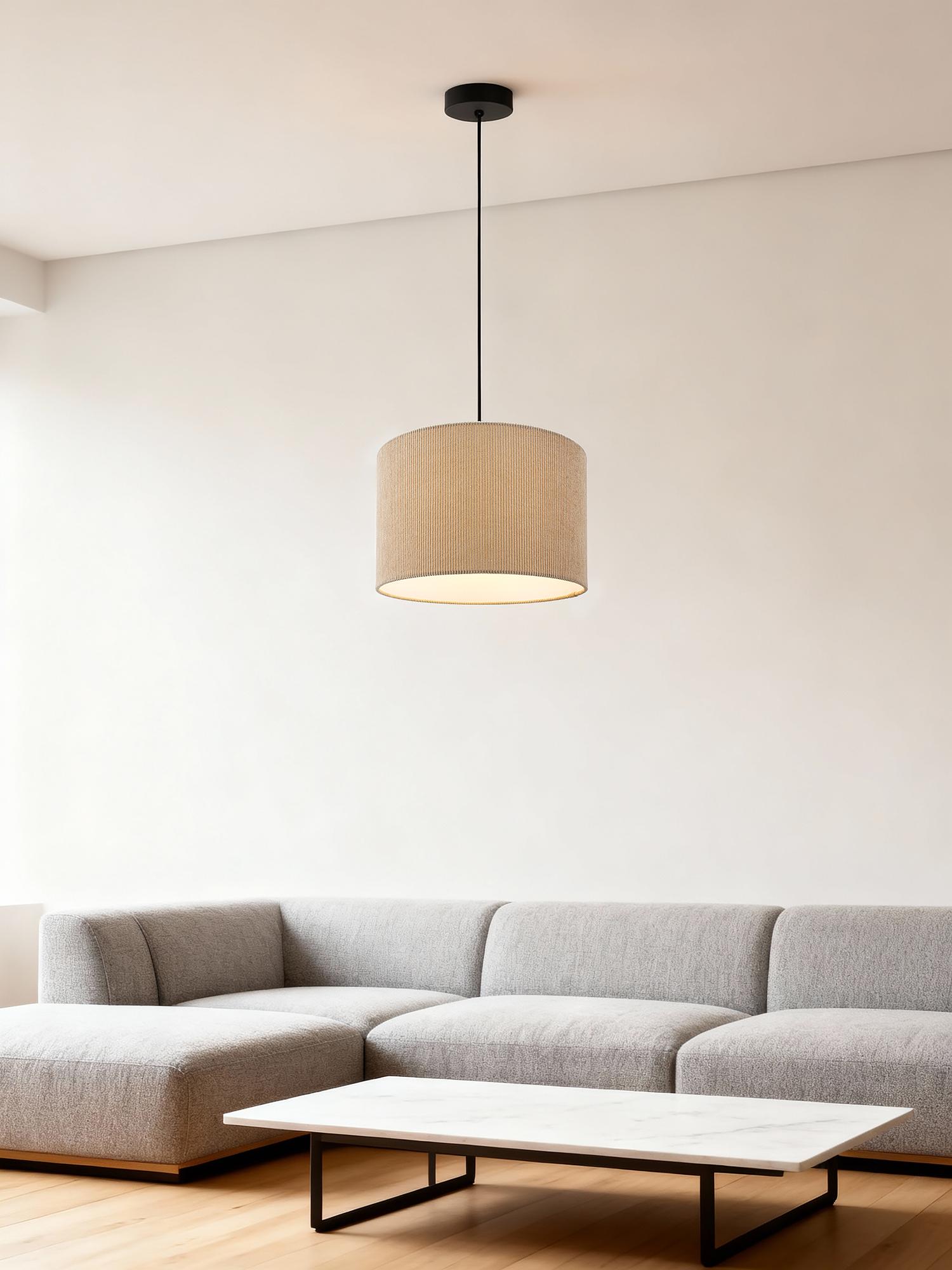 Coning Pendelleuchte Gusseisen Samt Hellbraun 2