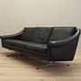 3-Sitzer Sofa Leder Schwarz 1960er Jahre 4