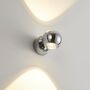 Pontos Wandleuchte Glas Aluminium Chrom 0