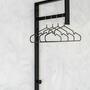 Wandgarderobe Metall Schwarz 1