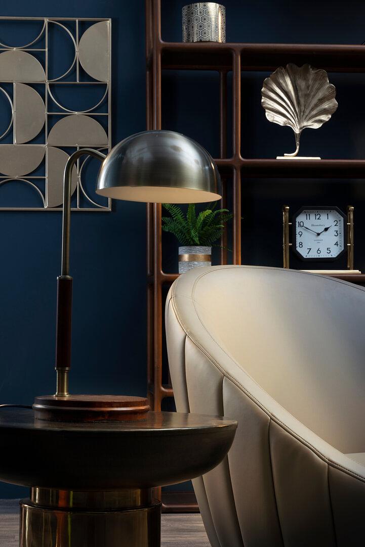 Kensington Townhouse Tavolino Rotondo Nero Oro 4