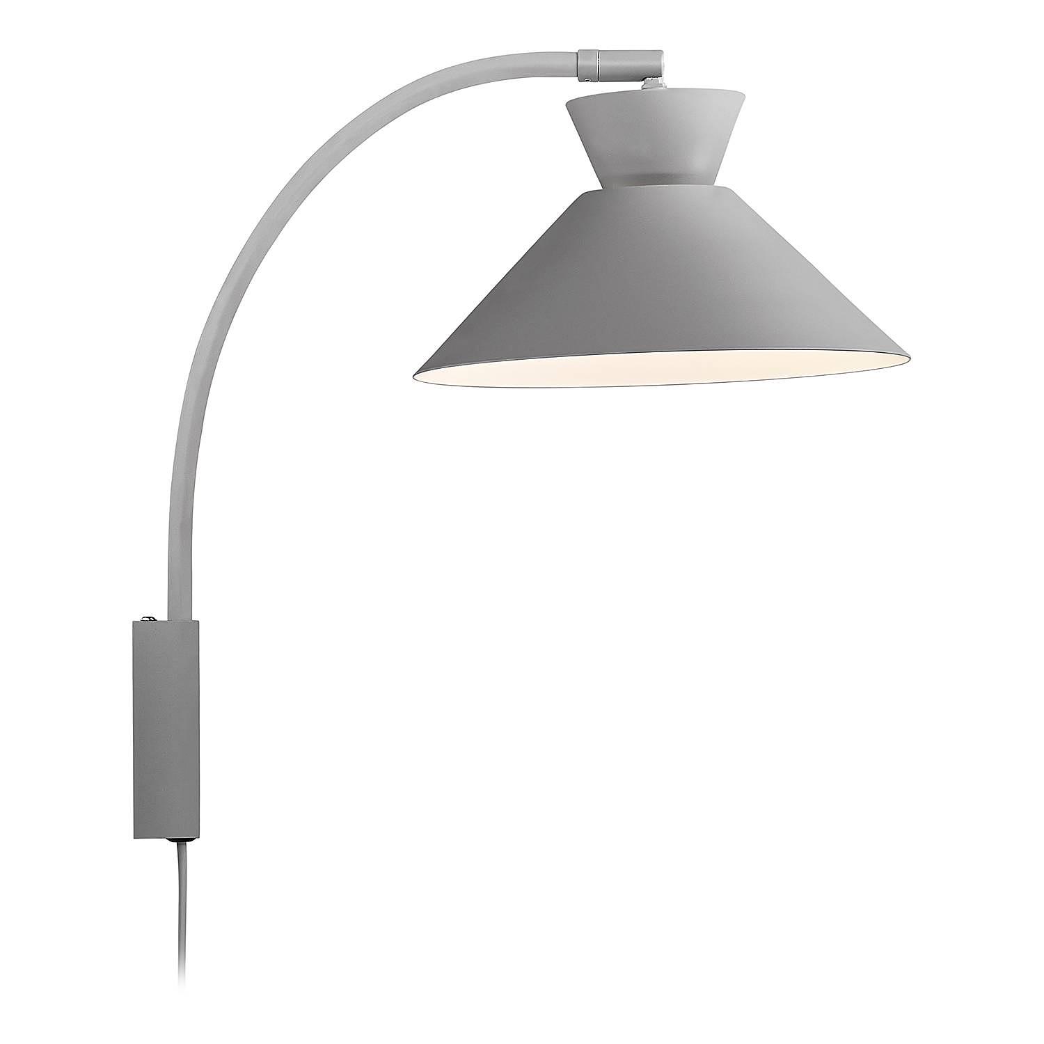 Dial Wandleuchte Aluminium Grau 1-flammig 1