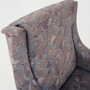 Vintage armchair beech wood textile violet 1960s 8