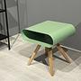 LO 12 Side table Oak wood Steel Pale green 2