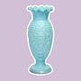 4597 Vase Milchglas Blau 1900er Jahre 7