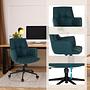SOLAO LIFE Office Chair Swivel Fabric Dark Blue 2