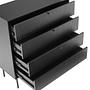 KARBY K Cassettiera 4 cassetti Legno Nero 1