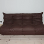 Togo Sofa 3-Sitzer Madras-Leder Braun 1