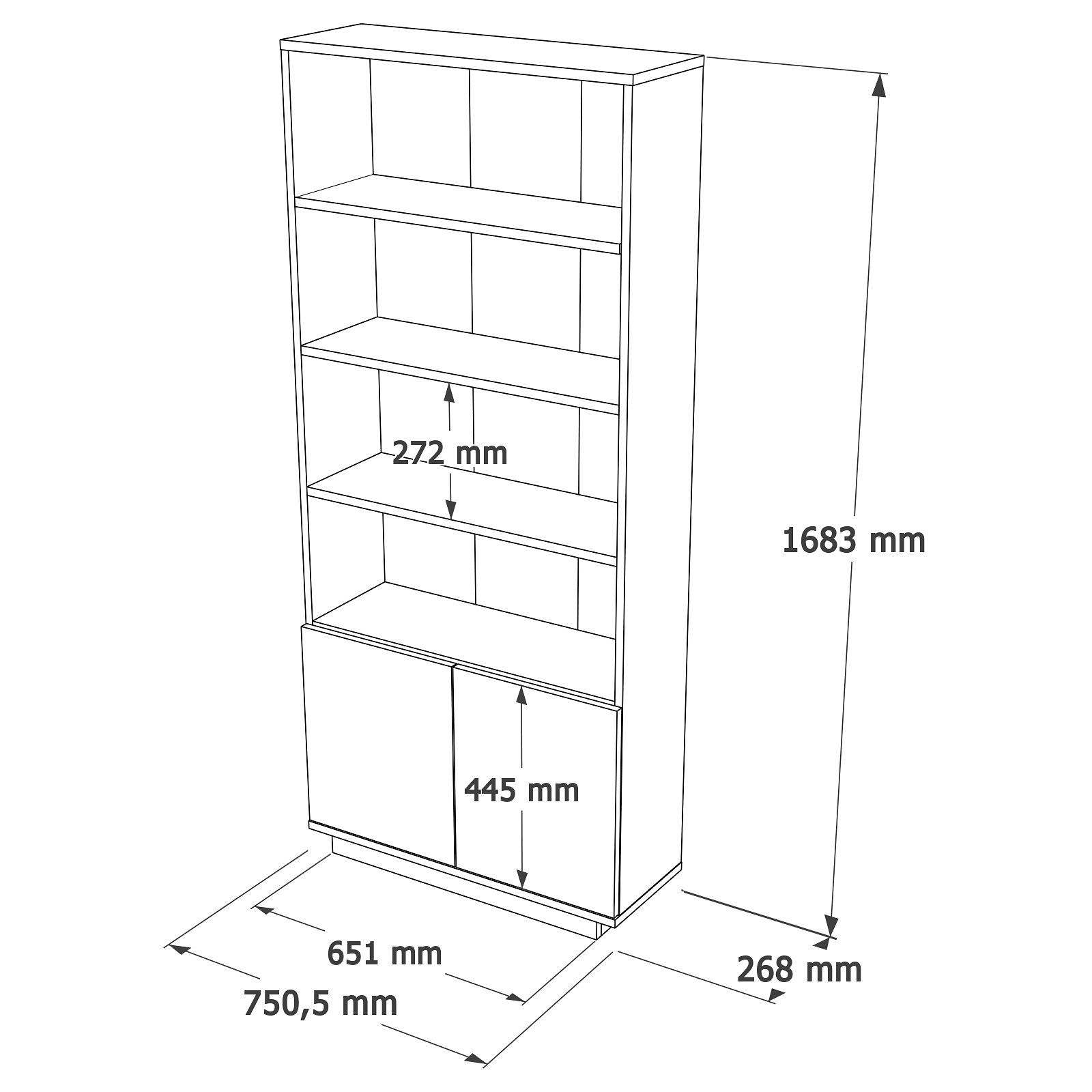 Lori Bookshelf Grey 5