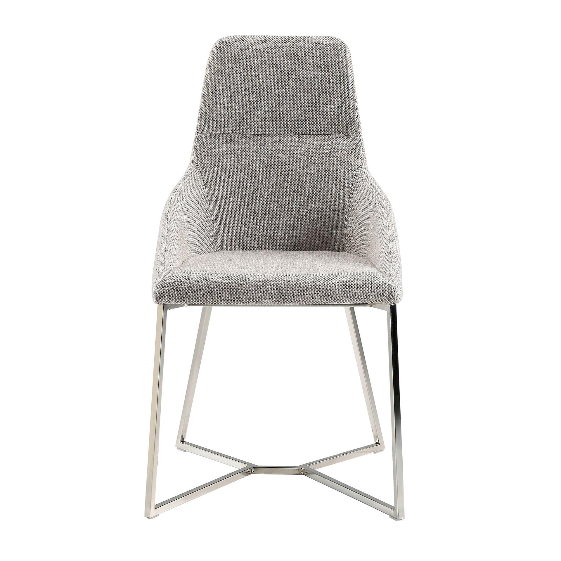 Dining chair stainless steel gray 5